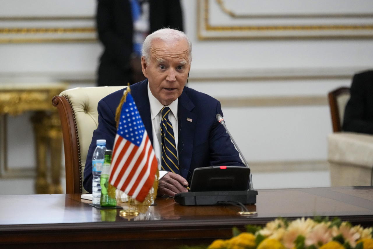 US President Joe Biden is pictured in Luanda, Angola, Tuesday. (AP-Yonhap)