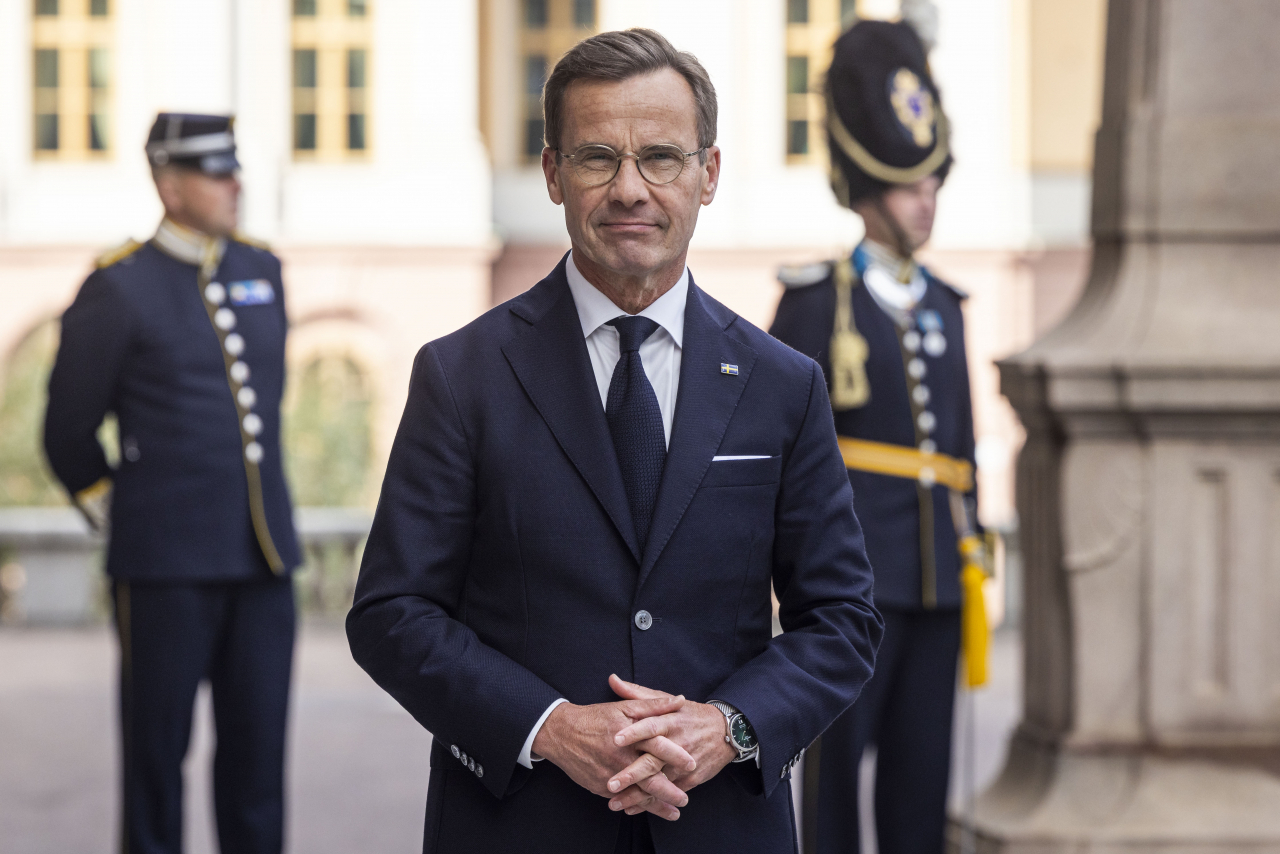 Swedish Prime Minister Ulf Kristersson attends a ceremony in connection with the opening of the Swedish Parliament's fall session on Sept. 10 in Stockholm, Sweden. (Getty Images)