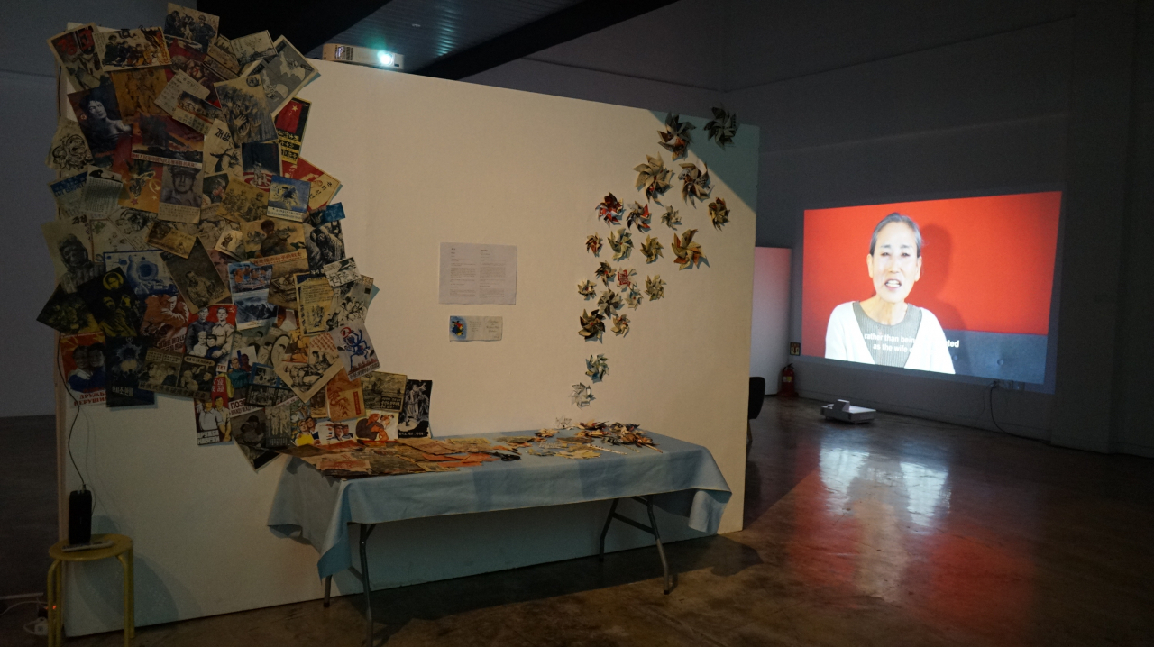 An installation view from 