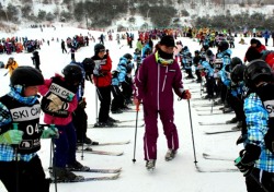 울릉도 초등학생들, 강원 평창서 스키 캠프 진행