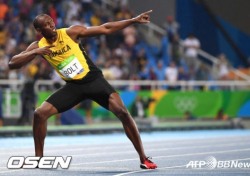 [리우올림픽] 우사인 볼트, 남자 400m 계주까지 3연속 3관왕 달성