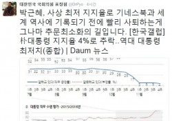 朴 대통령 지지율 4%…표창원 "빨리 사퇴하는 게 추문 최소화하는 길" 촉구