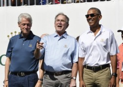오바마-부시, 두 미국 전직 대통령 같은 골프장 회원 가입