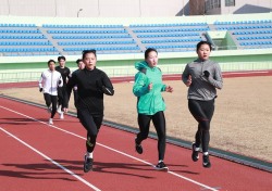 육상 국가대표 후보선수단 예천서 전지훈련 돌입...다음달 1일까지