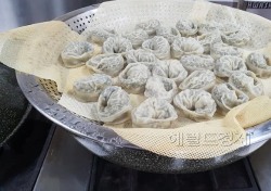 울릉도 산채 부지갱이로 만든 왕만두 맛보세요…상표등록 기술이전 준비