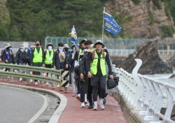 [포투뉴스]대구가톨릭대, 동해안 7번 국도 230㎞ 국토대장정 완주