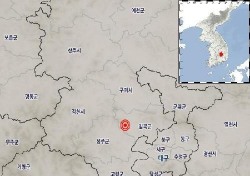 경북 칠곡 서쪽서 규모 2.6 지진 발생