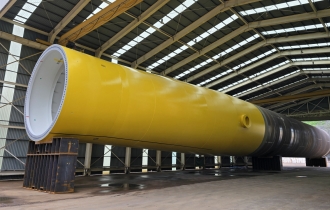 GS Entec's 1st monopile shipped for major offshore wind project