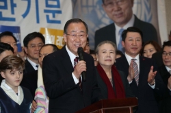 Ban Ki-moon speaks to nation after return