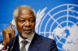 Moon offers condolences on death of ex-UN chief Kofi Annan