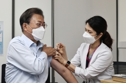 President Moon Jae-in gets Pfizer booster shot