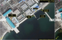 N. Korea may be modifying submersible missile test barge: 38 North
