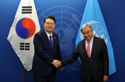 Yoon, UN chief reaffirm cooperation on NK denuclearization, human rights