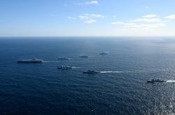 S. Korea, US, Japan stage joint naval drill involving aircraft carrier