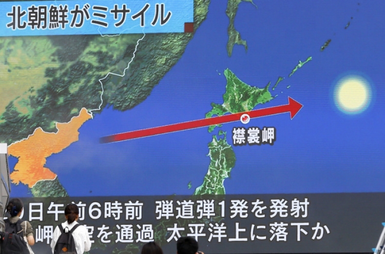 North Korea fires missile over Japan, dashing hopes for talks