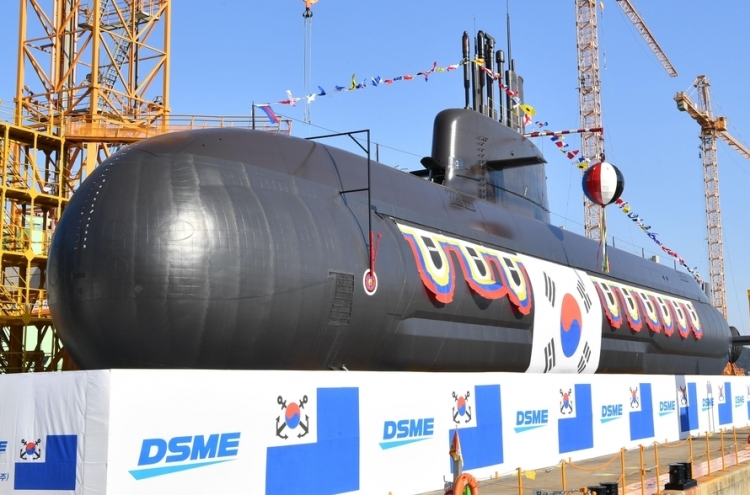 S. Korea launches new 3,000-ton-class SLBM submarine