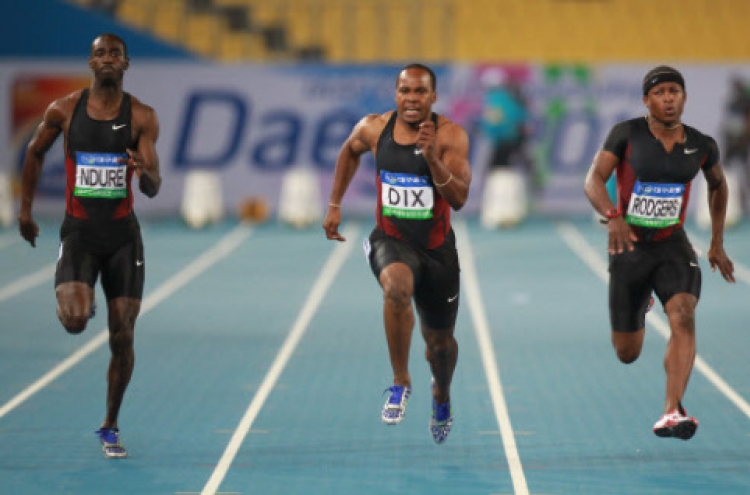 Dix wins 100m event at Daegu competition