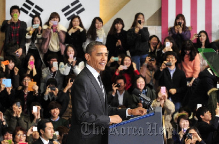Obama meets Hu after blunt words on N.K.