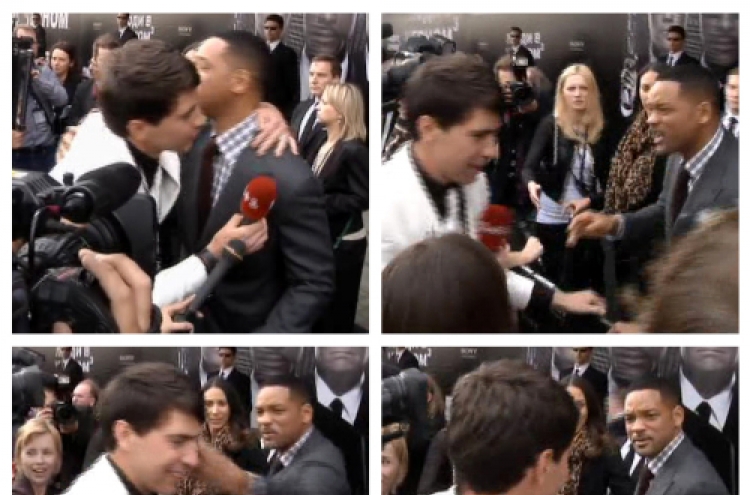 Will Smith slaps journalist who tries to kiss him