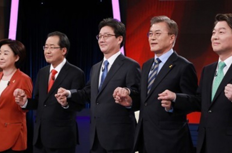 Presidential candidates clash over NK policy, missile defense