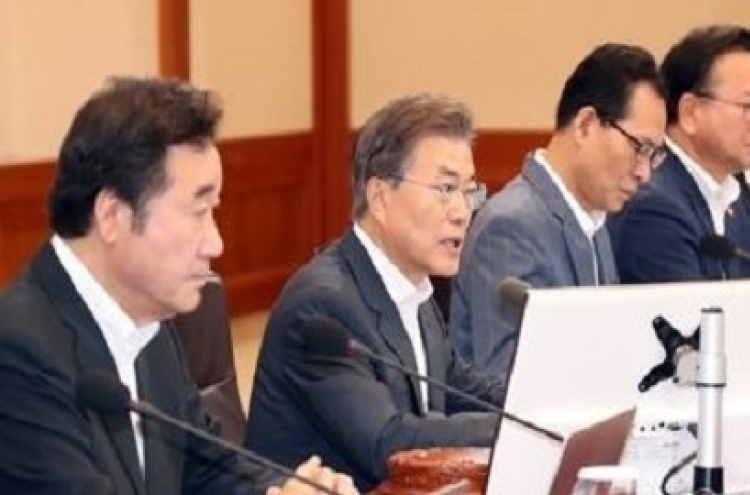 Moon urges additional support for the poor, women
