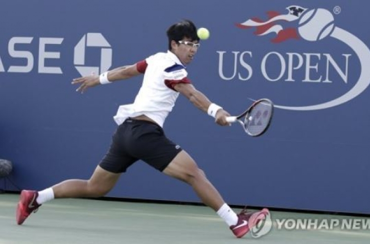 Korean tennis player Chung Hyeon eliminated in 2nd round at US Open