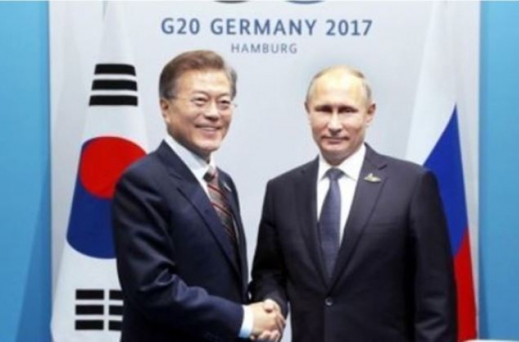 Korean President Moon arrives in Russia for summit with Putin, regional forum