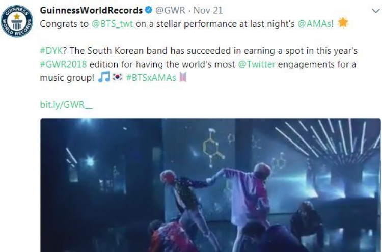 BTS certified by Guinness as most retweeted band
