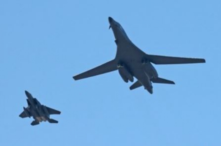 B-1B, F-22 jets hold attack drills in Korea