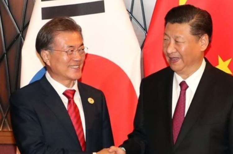 Moon, Xi to hold summit over N. Korea, bilateral ties this week