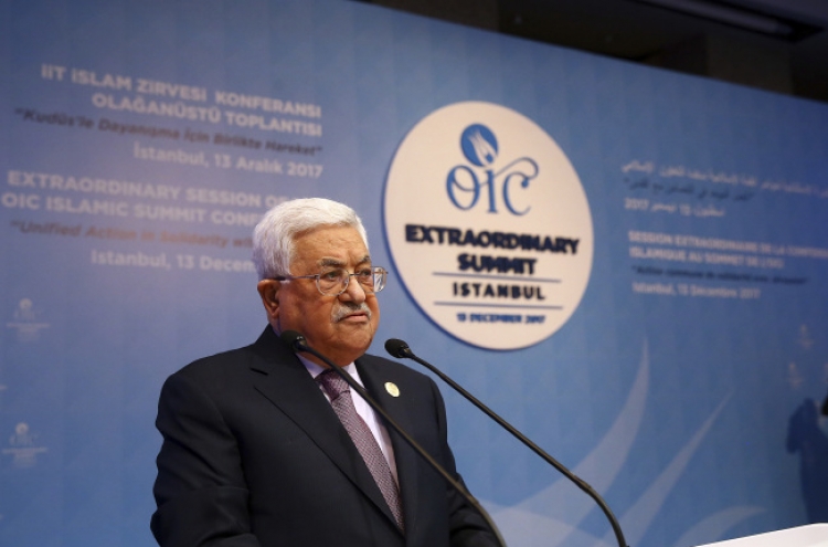 Palestinian president says no role for US in peace process
