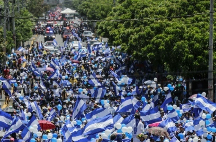 Thousands in anti-Ortega protest in Nicaragua capital