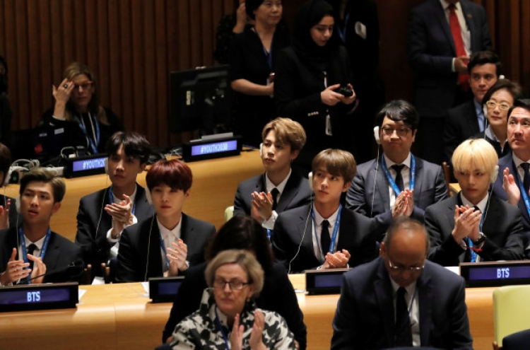 [Photo News]  K-pop boy band BTS at UN