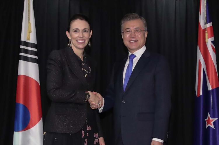 Leaders of Korea, New Zealand agree to boost cooperation, economic ties