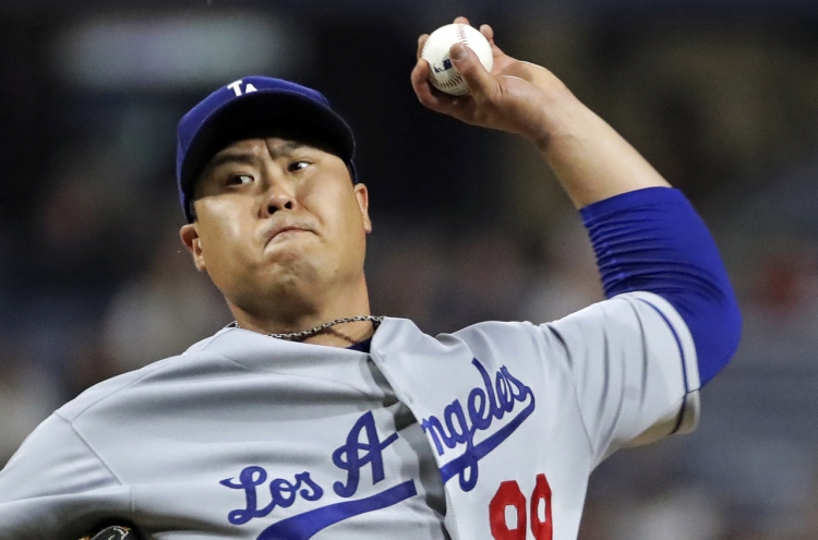 Dodgers' Ryu Hyun-jin wins 7th game of '19, has scoreless streak snapped at 32 innings