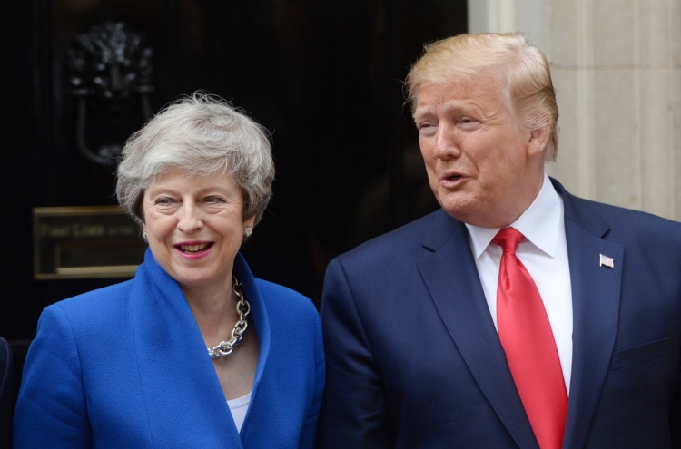 Trump baby blimp flies in London as protests greet president