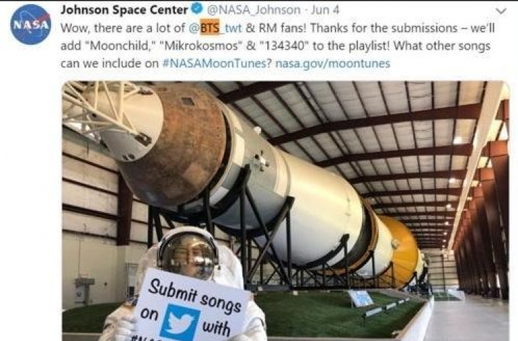 BTS songs to hit playlist of NASA's next lunar journey