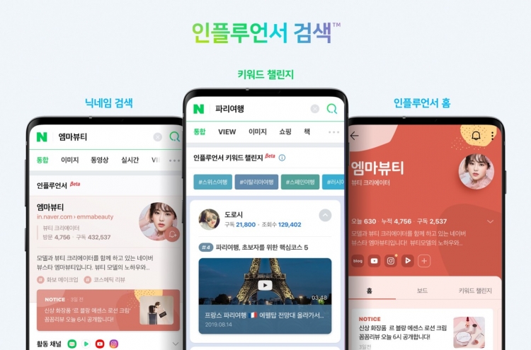 Naver introduces social media influencer search function