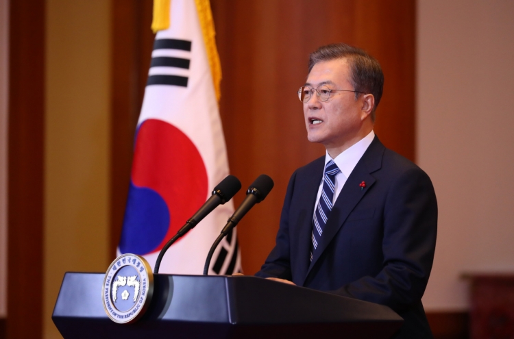 Moon calls for inter-Korean dialogue on cooperation