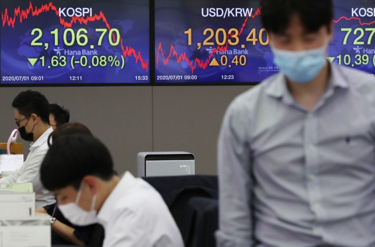 Seoul stocks edge down over Hong Kong security law