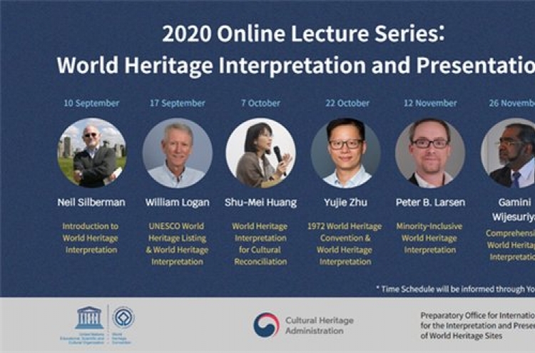 Online lectures on UNESCO World Heritage open Thursday