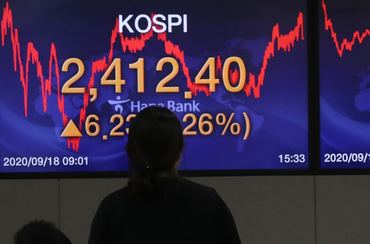 Seoul stocks snap two-day losing streak on massive foreign buying