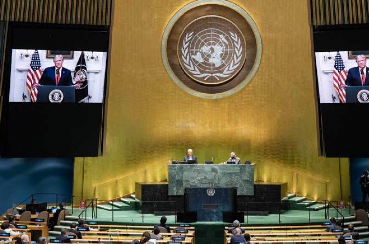 World powers clash, virus stirs anger at virtual UN meeting