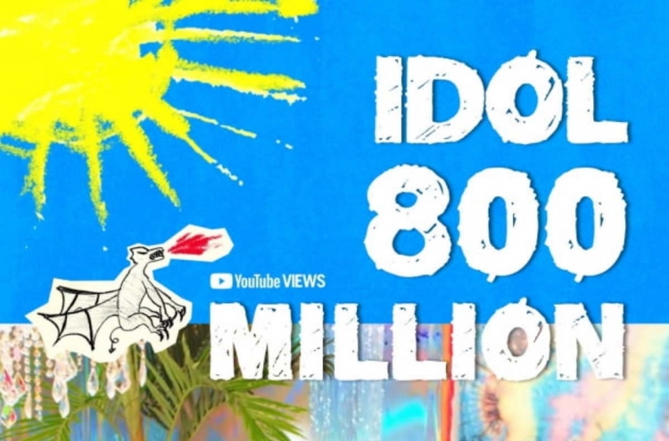 'Idol' becomes 5th BTS music video to hit 800m YouTube views