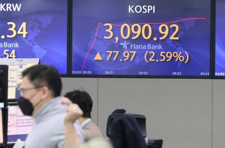 Seoul stocks open steeply higher on eased bond yield concerns