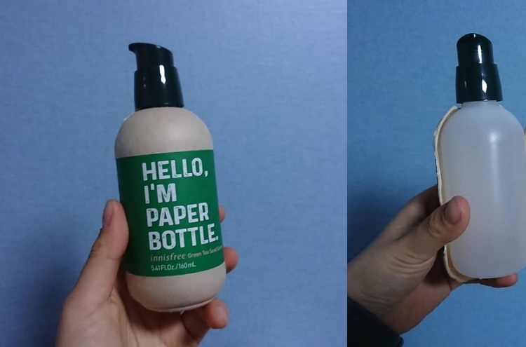 [Newsmaker] Innisfree forced to clarify ‘paper bottle’ packaging after customer discovers plastic bottle inside