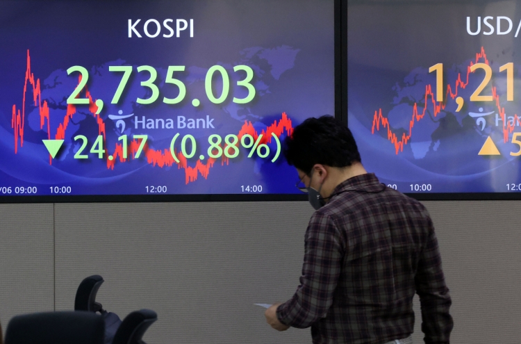 Seoul shares down on rate hike, Ukraine woes