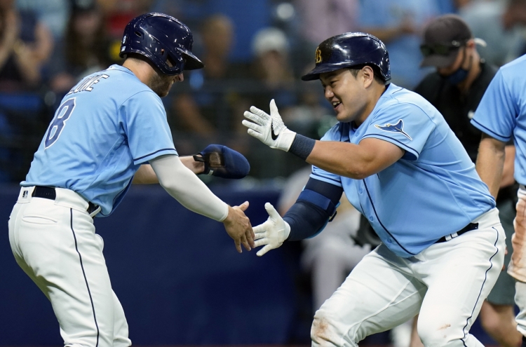 Rays' Choi Ji-man strikes out 3 times in return from injury