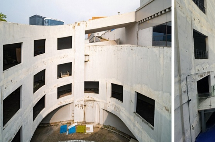 Abandoned spiral ramp turns into public art space in Seoul