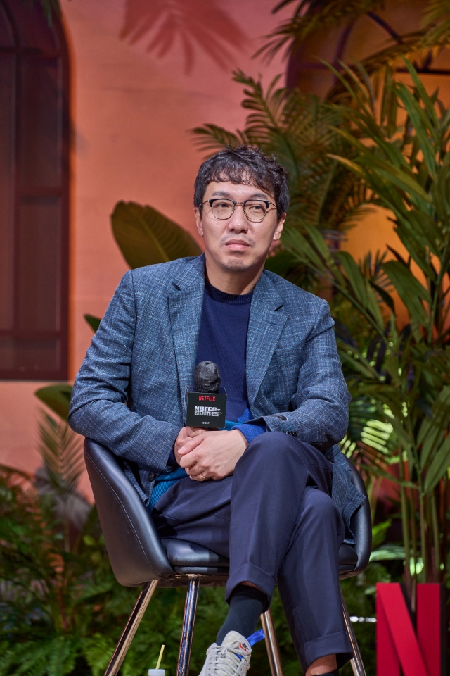 Director Yoon Jong-bin attends a press conference for 